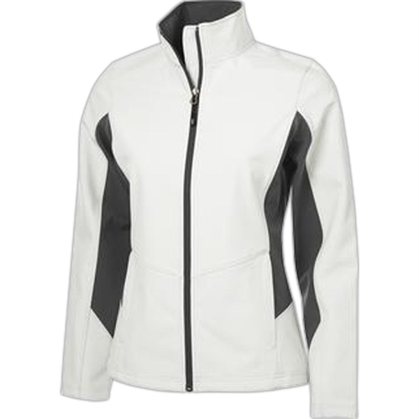 COAL HARBOUR® EVERYDAY COLOUR BLOCK SOFT SHELL LADIES' JACKE | Shippam ...